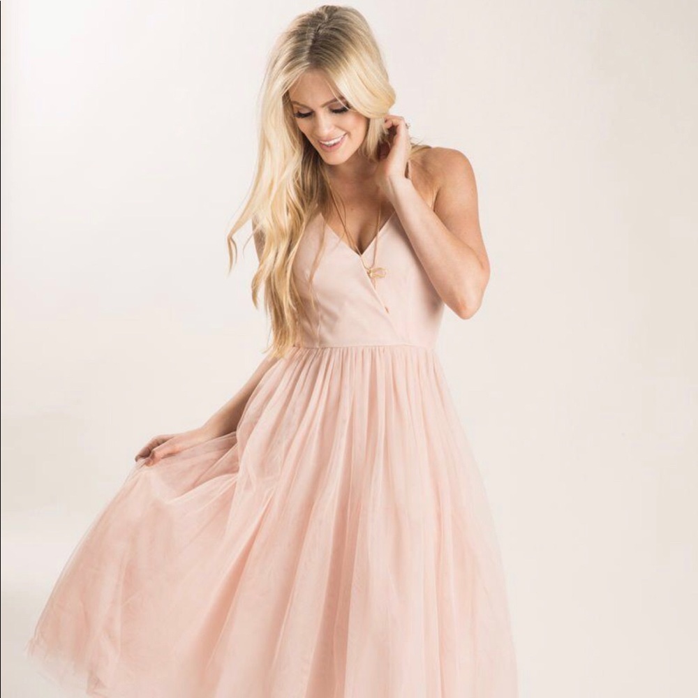 Morning Lavender Tulle Blush Dress / Small